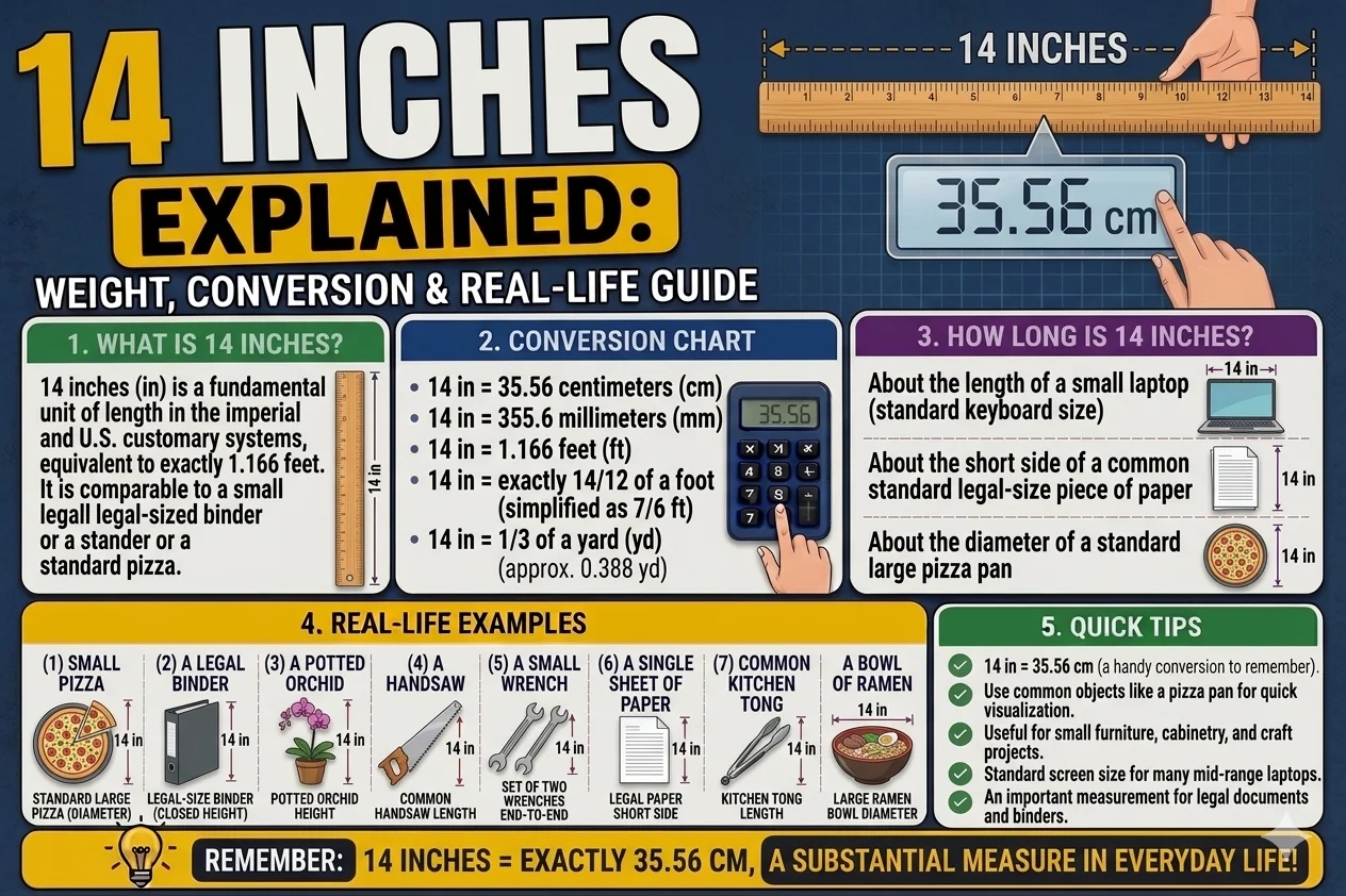 14 Inches Explained Size