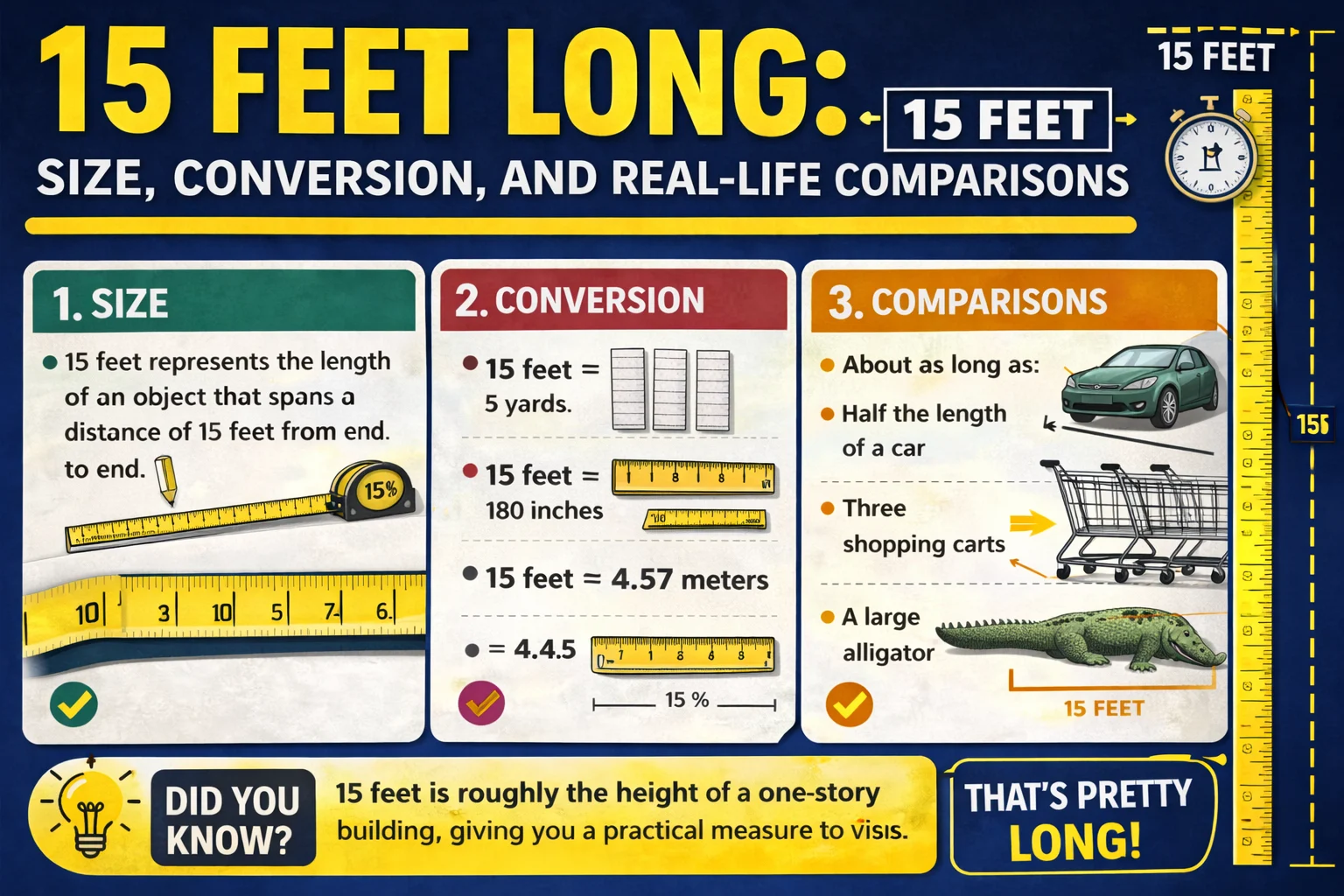 15 Feet Long