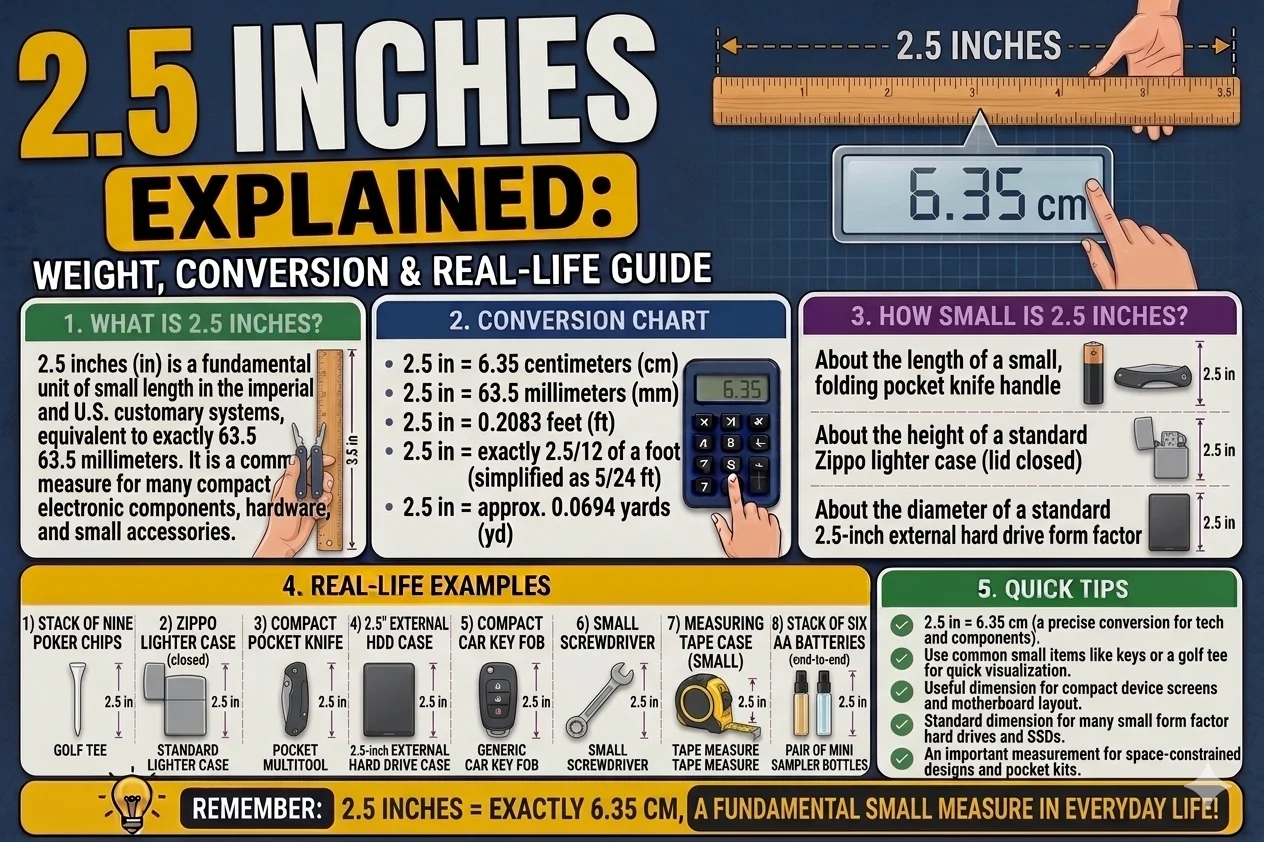 2.5 Inches Explained Size