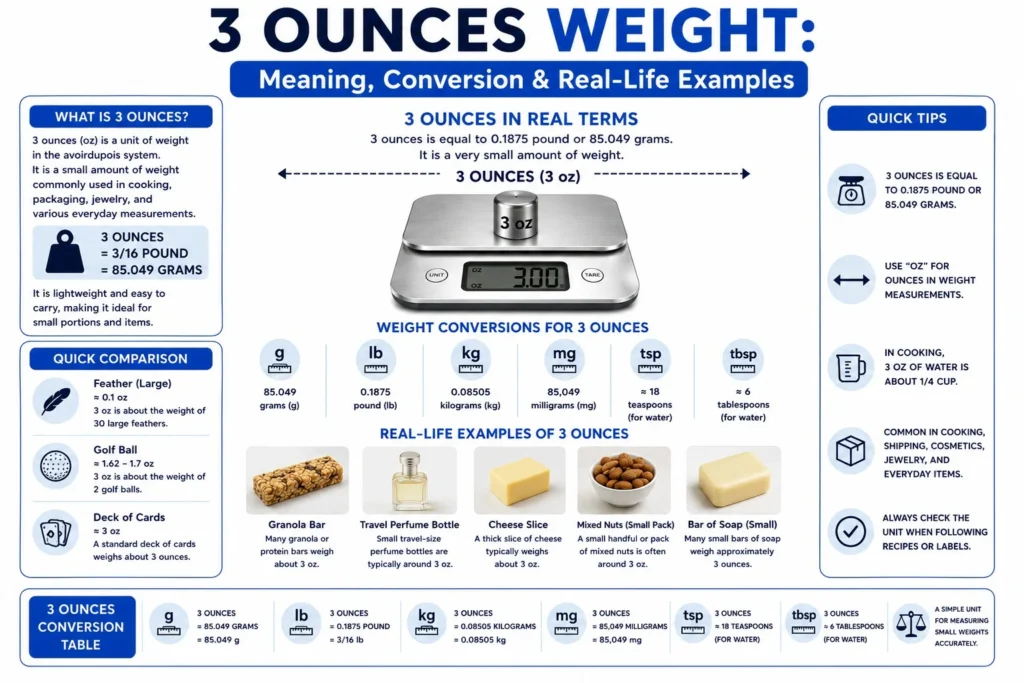 3 Ounces Weight