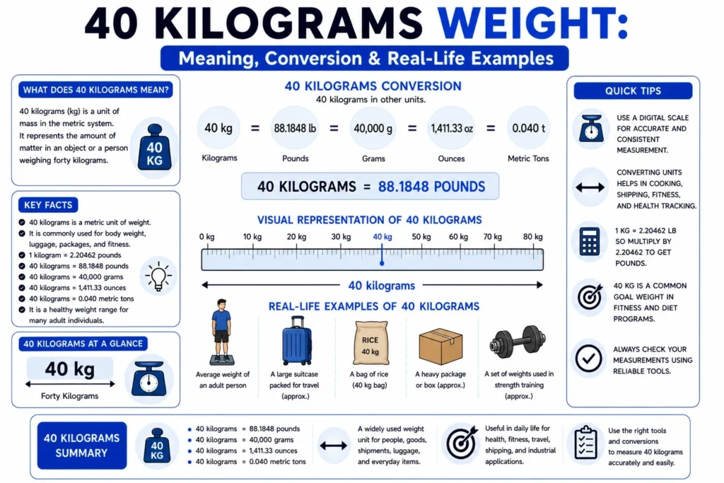 40 Kilograms Weight