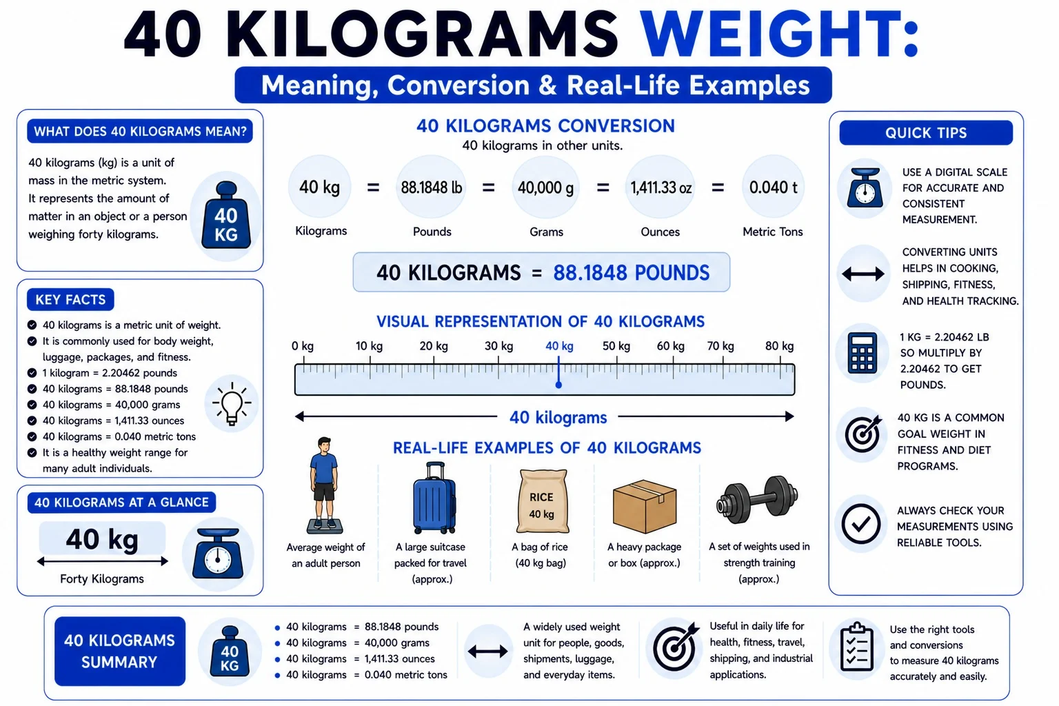 40 Kilograms Weight
