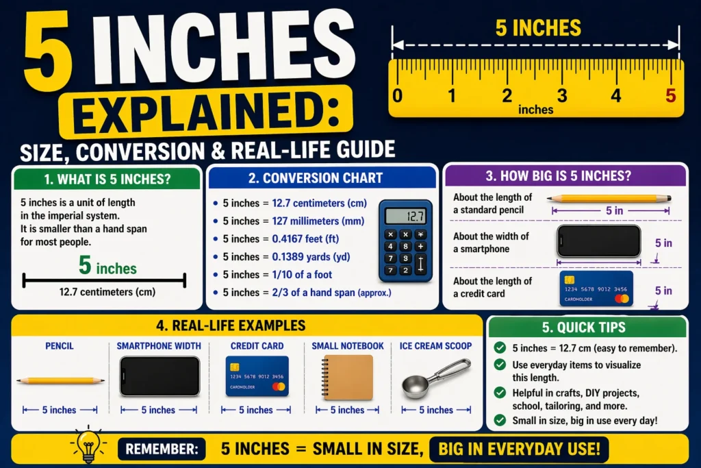 5 Inches Explained: Size, Conversion & Real-Life Guide