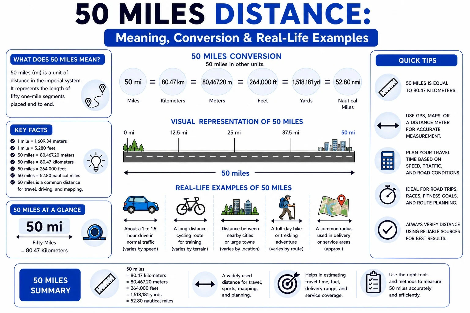 50 Miles Distance