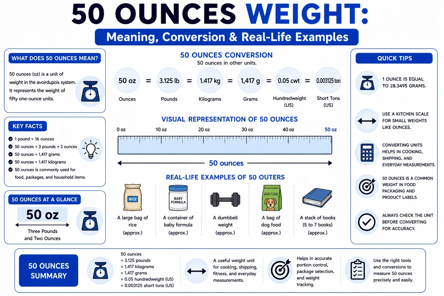 50 Ounces Weight