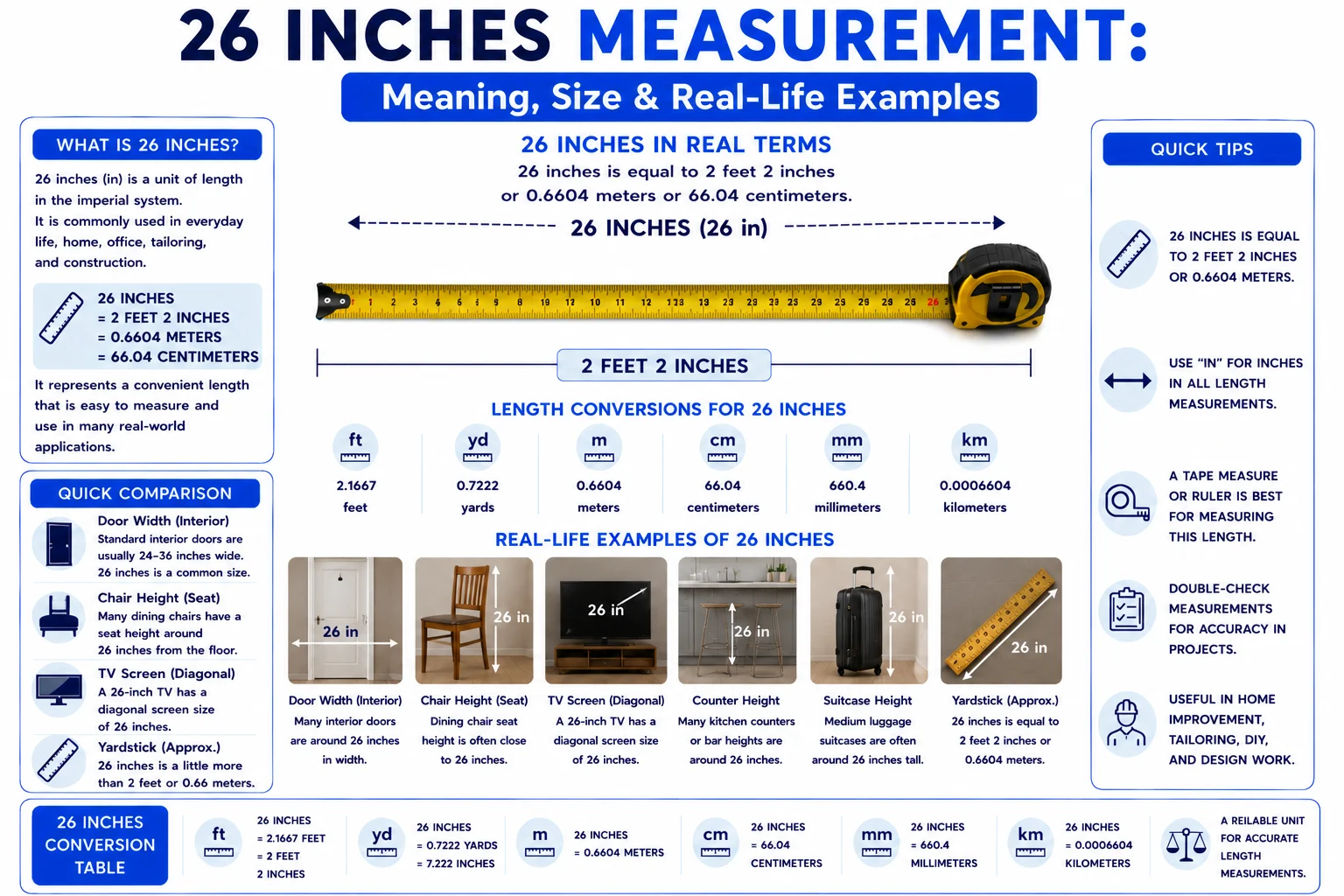 26 inches measurement