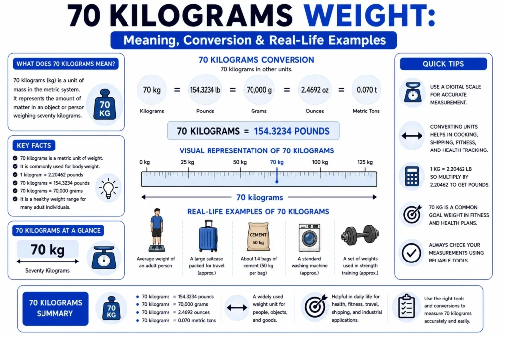 70 Kilograms Weight