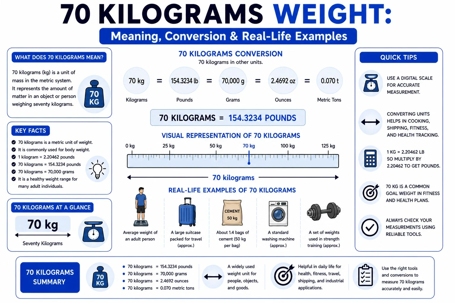 70 Kilograms Weight