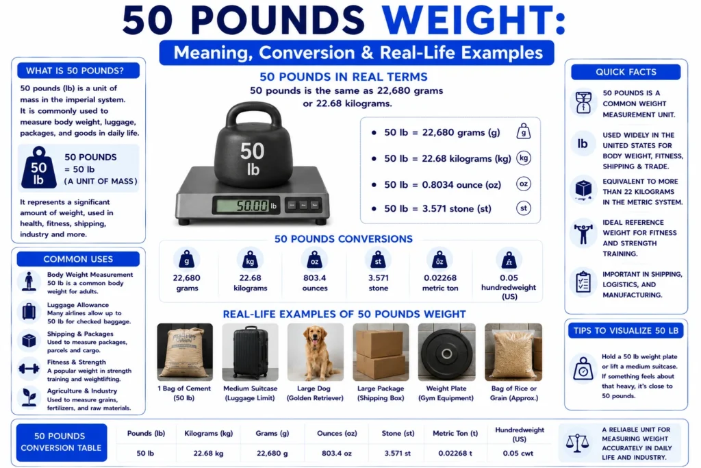 50 pounds weight