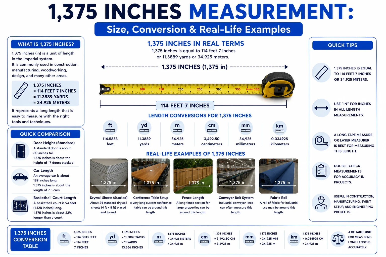 1,375 Inches Measurement
