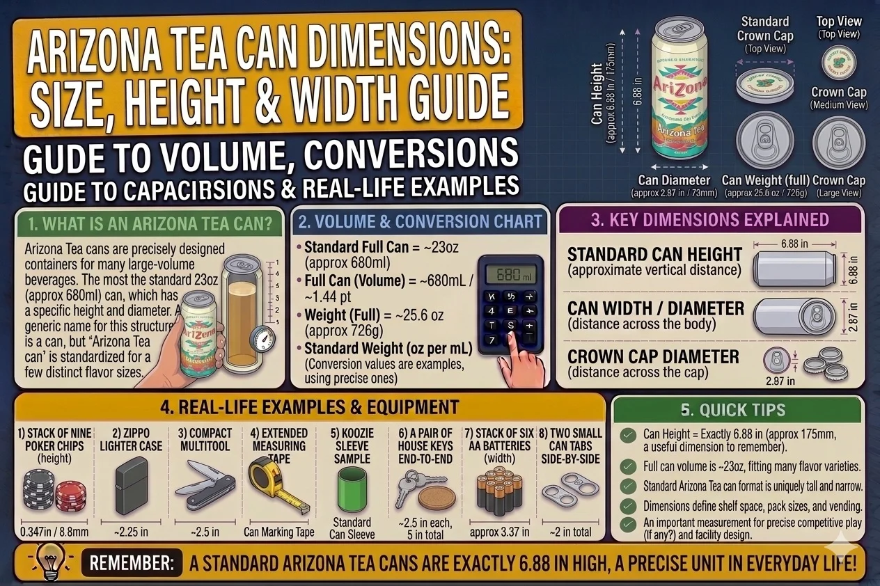 Arizona Tea Can Dimensions