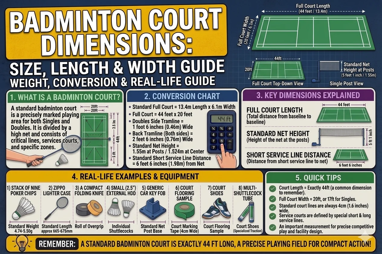 Badminton Court Dimensions Size