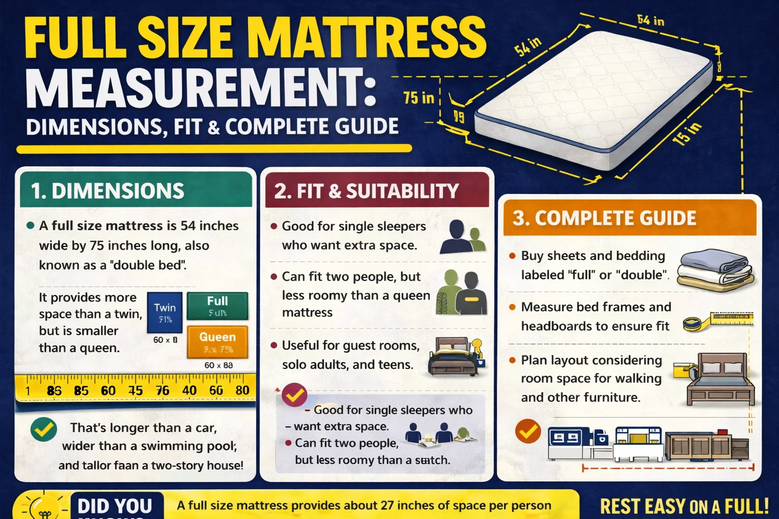 Full Size Mattress Measurement