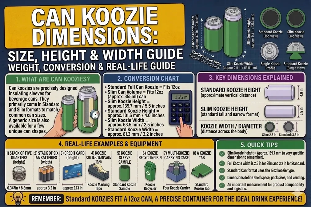 Can Koozie Dimensions