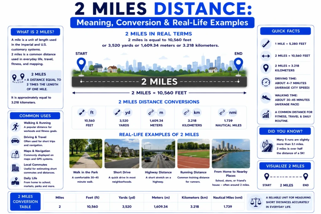 2 miles distance