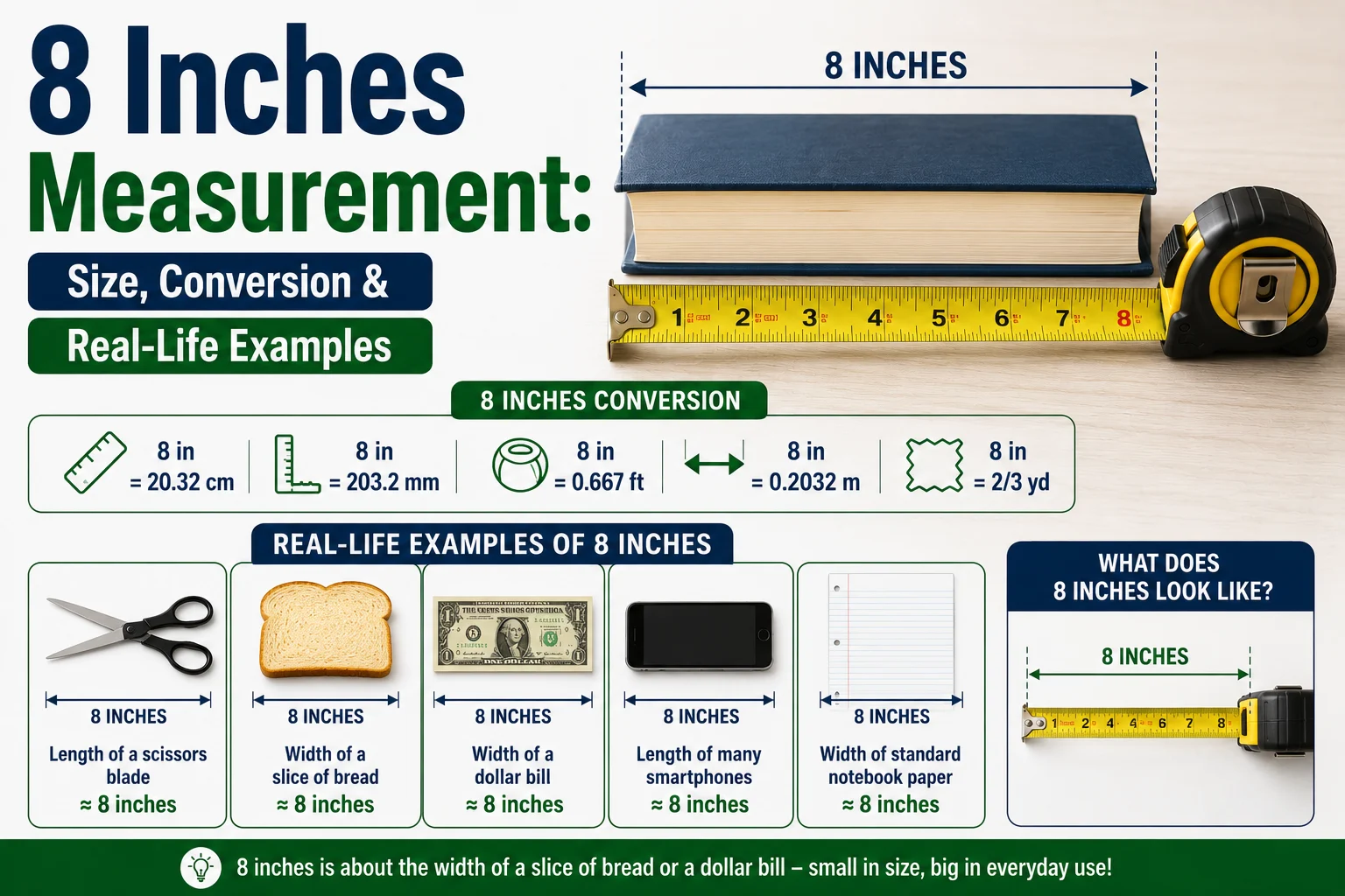 8 inches measurement