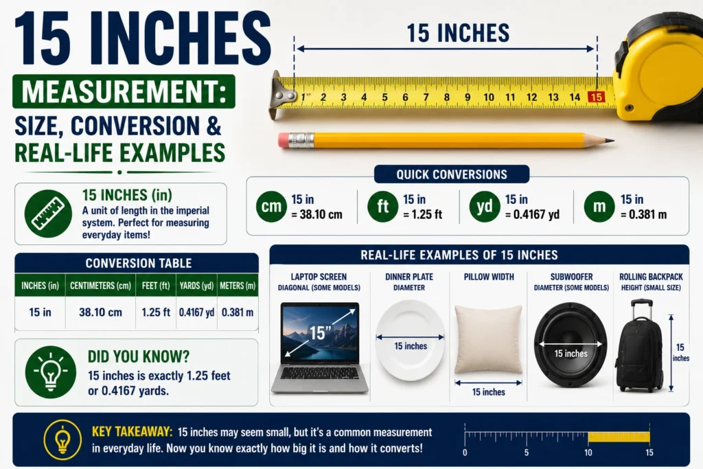 15 Inches Measurement