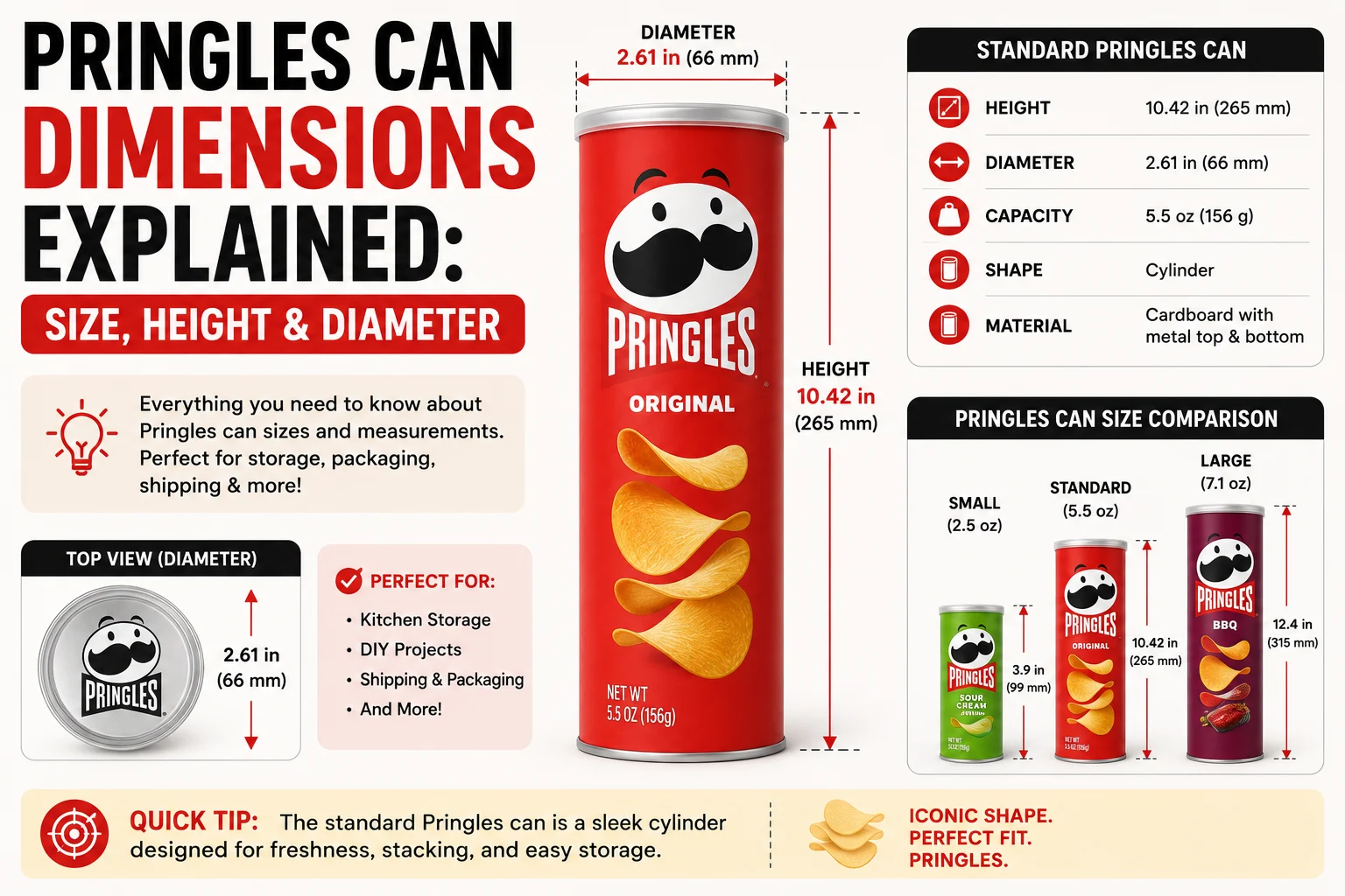 Pringles Can Dimensions Explained