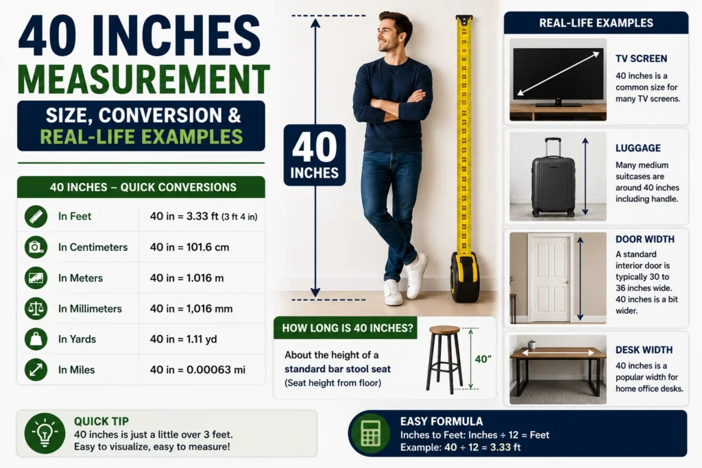 40 Inches Measurement