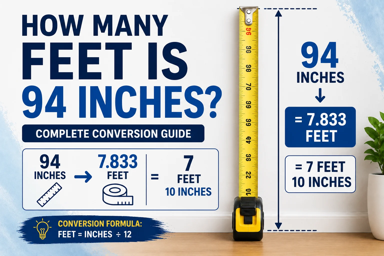 How Many Feet Is 94 Inches