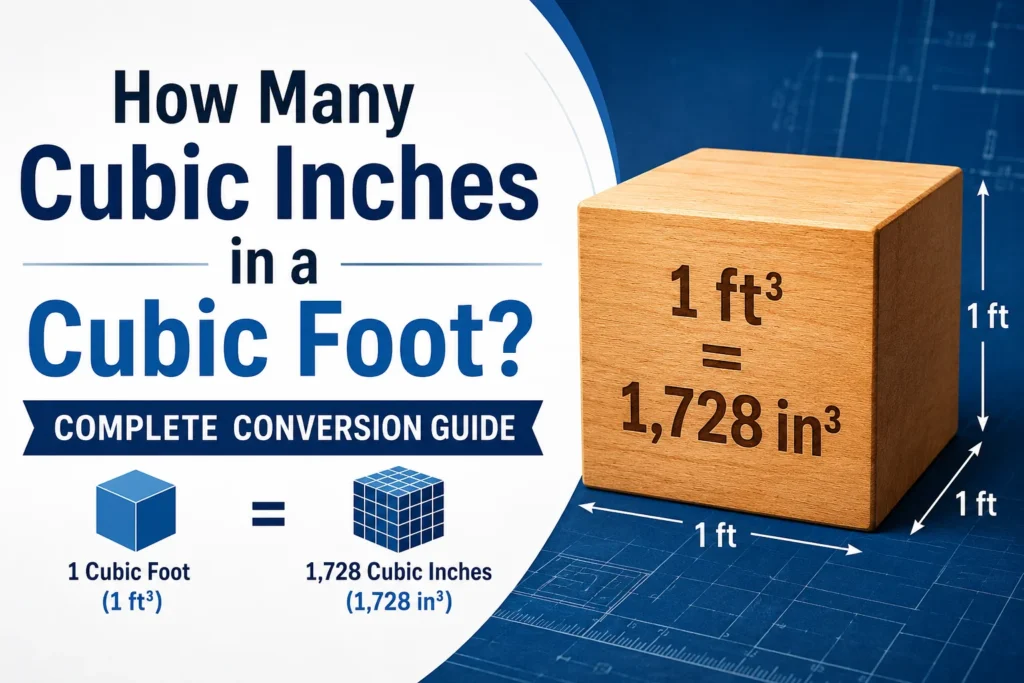 How Many Cubic Inches in a Cubic Foot