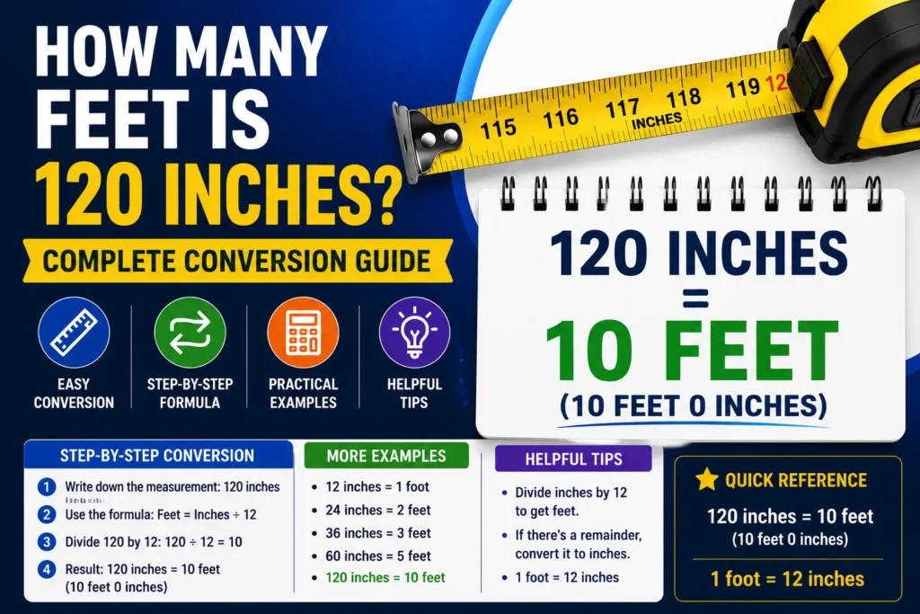 How Many Feet Is 120 Inches