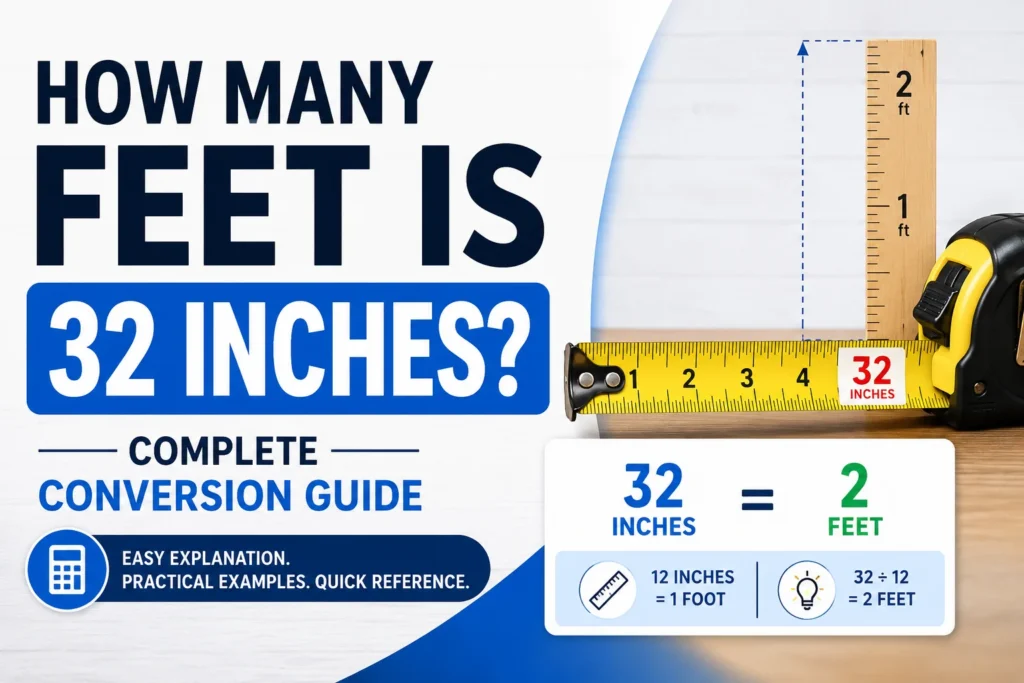 How Many Feet Is 32 Inches
