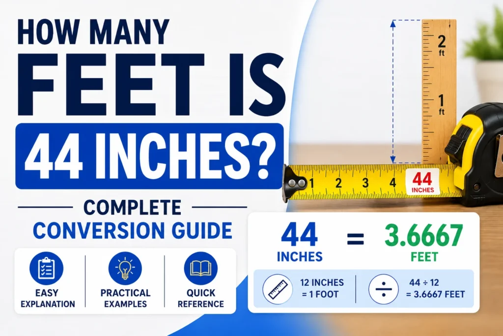 How Many Feet Is 44 Inches