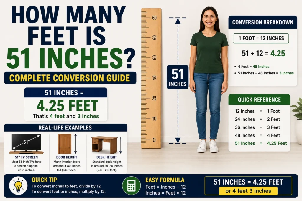 How Many Feet Is 51 Inches