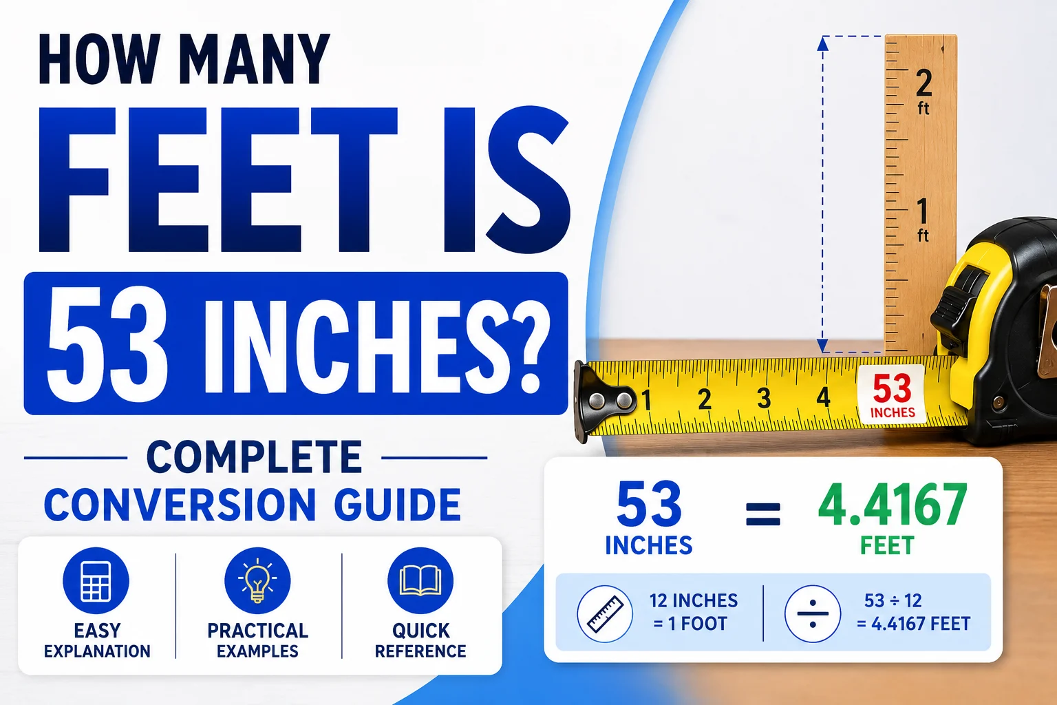 How Many Feet Is 53 Inches
