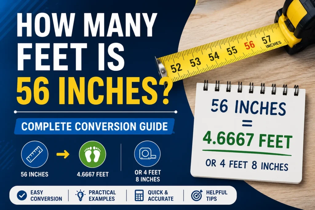 How Many Feet Is 56 Inches
