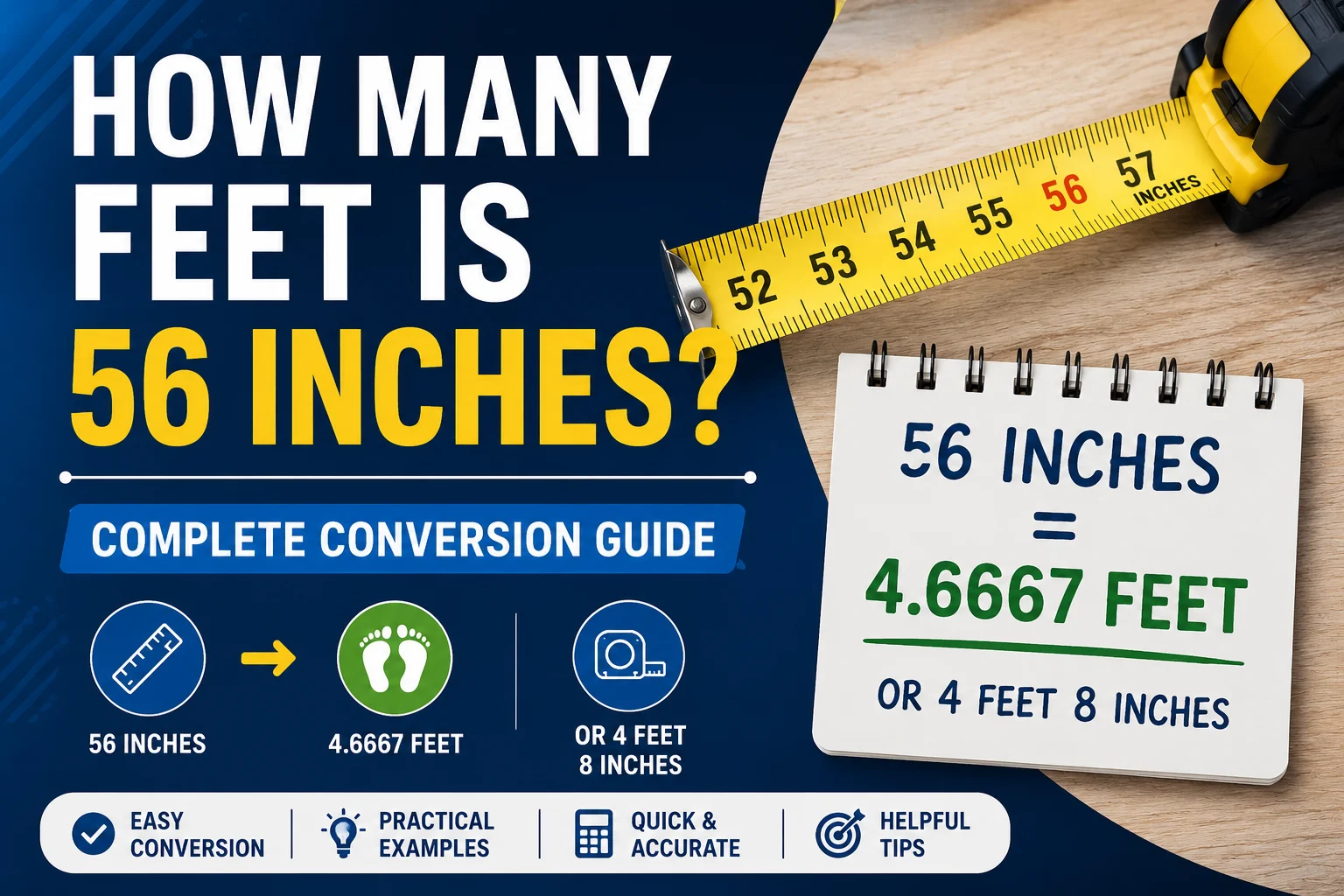 How Many Feet Is 56 Inches