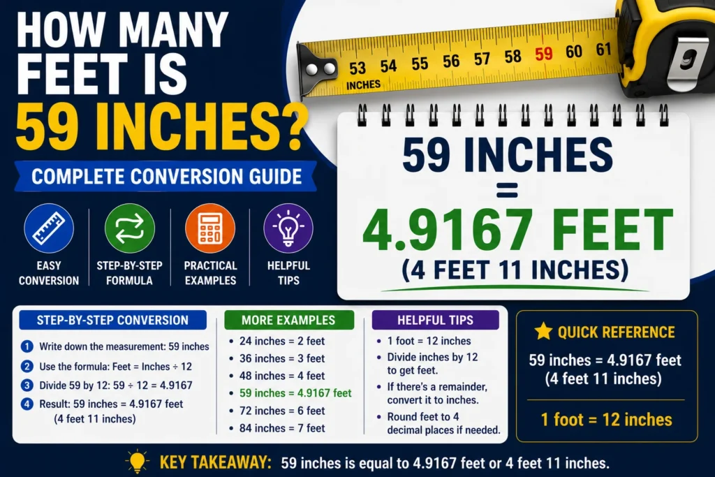 How Many Feet Is 59 Inches