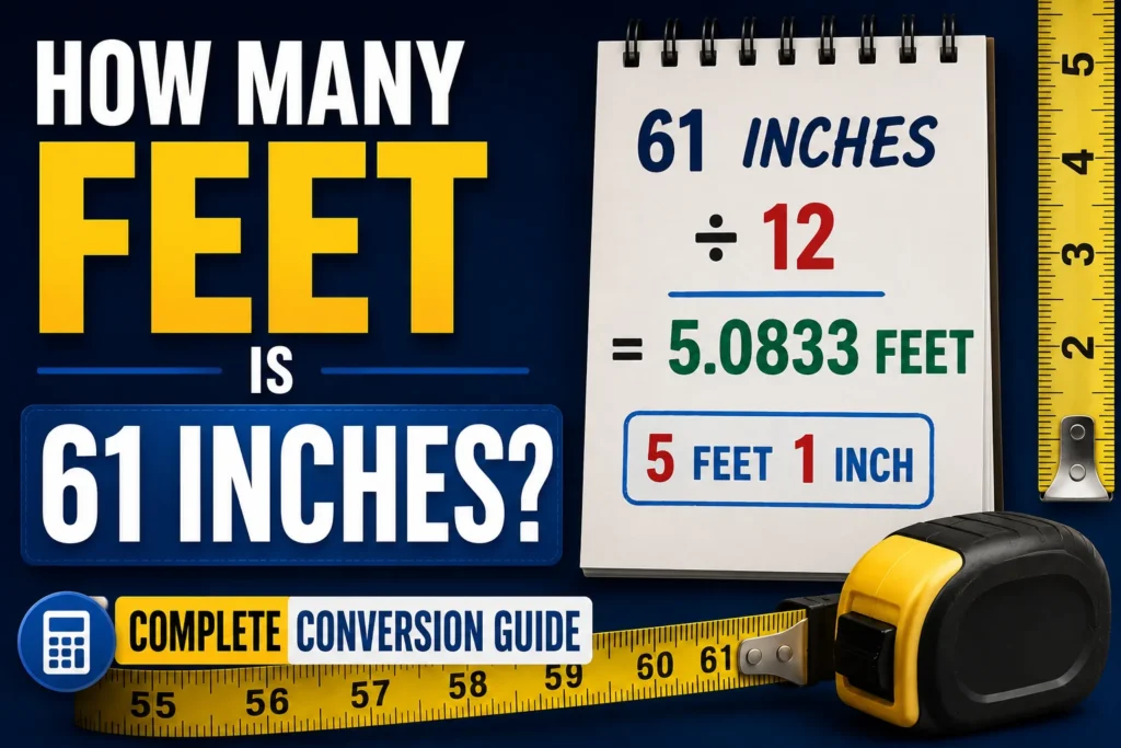 How Many Feet Is 61 Inches