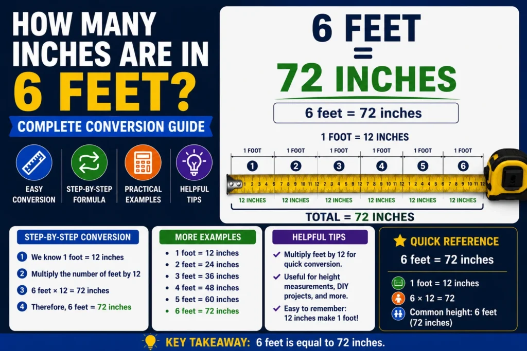 How Many Inches Are in 6 Feet