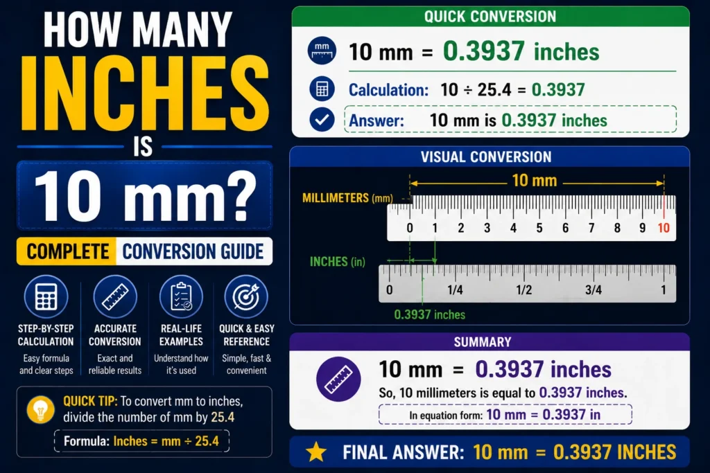 How Many Inches Is 10 mm