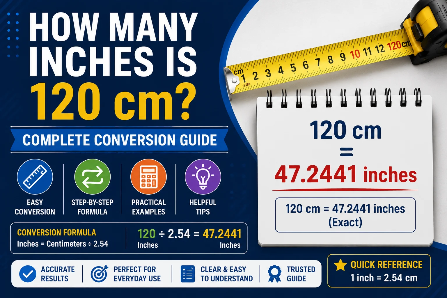 How Many Inches Is 120 cm