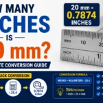 How Many Inches Is 20 mm