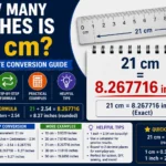 How Many Inches Is 21 cm