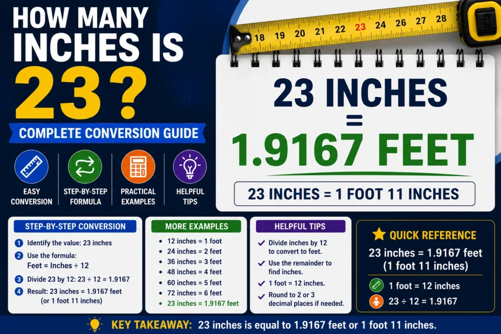 How Many Inches Is 23