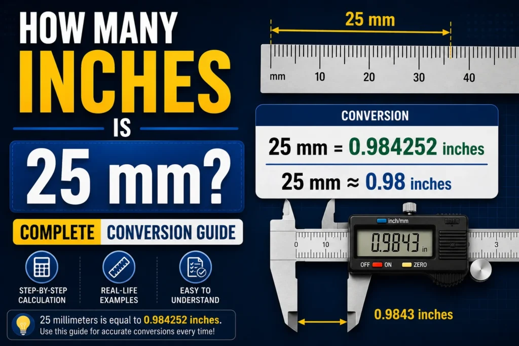 How Many Inches Is 25 mm