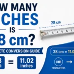 How Many Inches Is 28 cm
