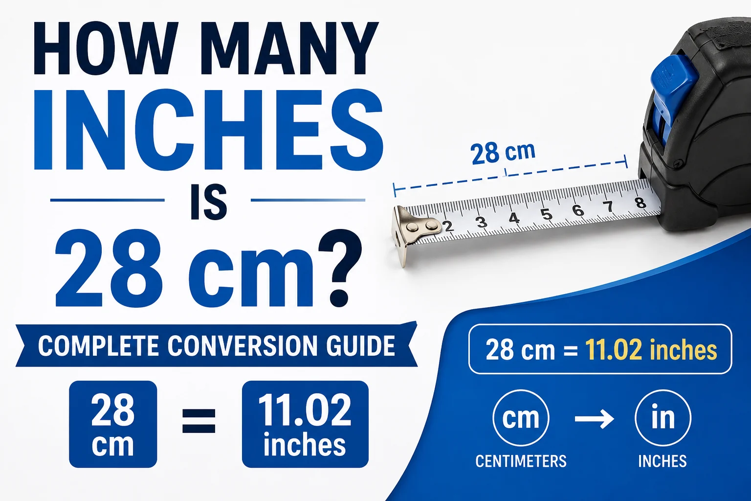 How Many Inches Is 28 cm