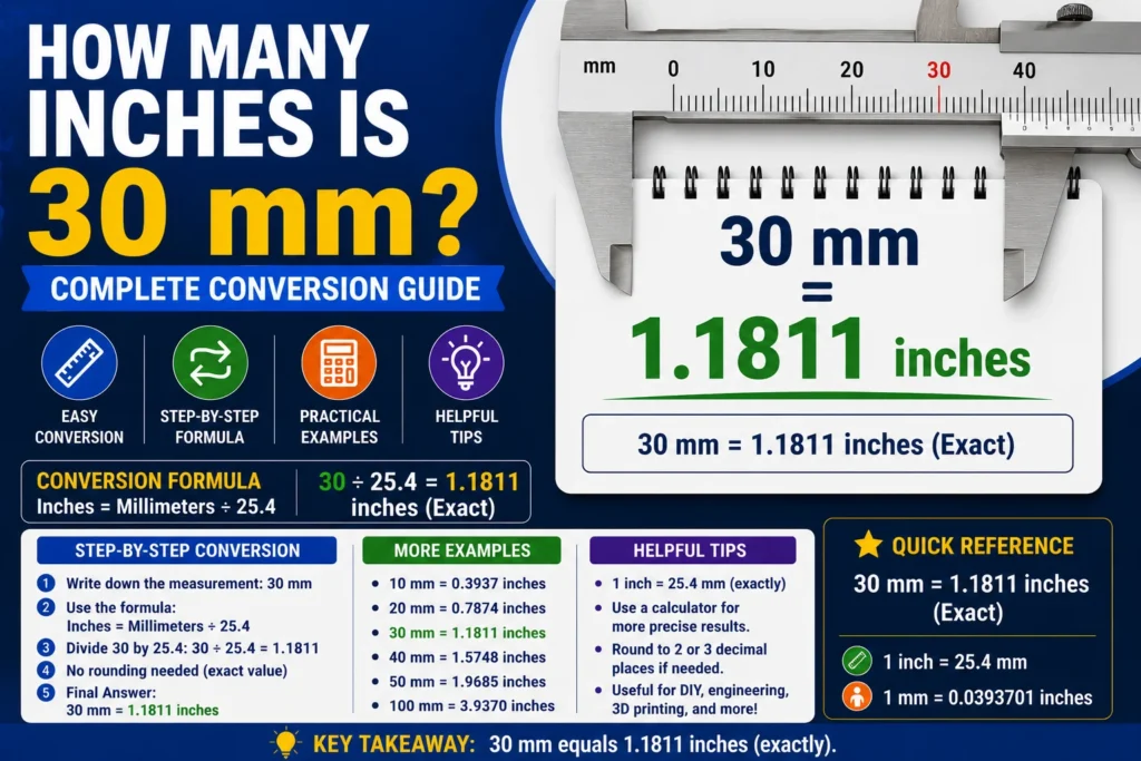 How Many Inches Is 30 mm