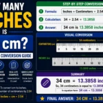 How Many Inches Is 34 cm