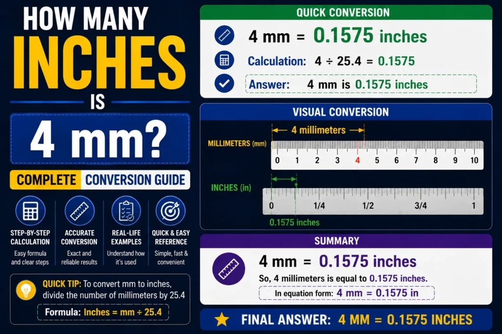 How Many Inches Is 4 mm