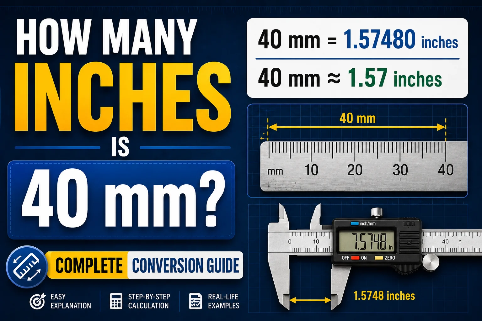 How Many Inches Is 40 mm