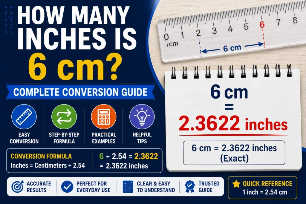 How Many Inches Is 6 cm