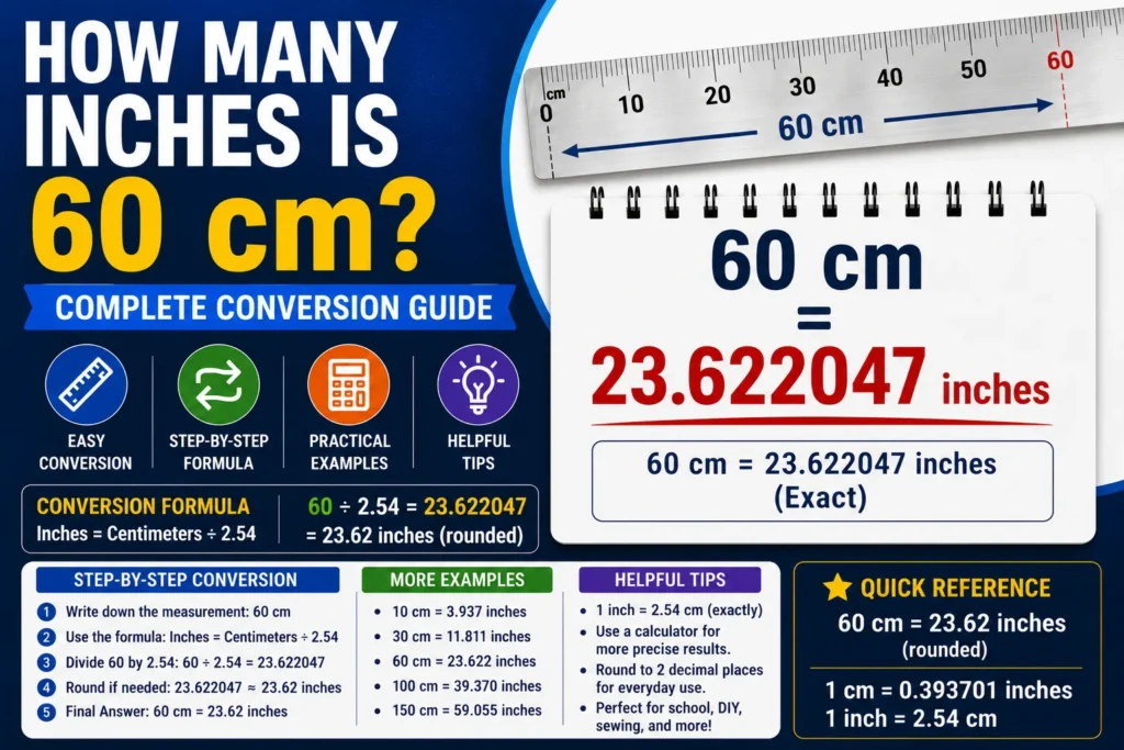 How Many Inches Is 60 cm