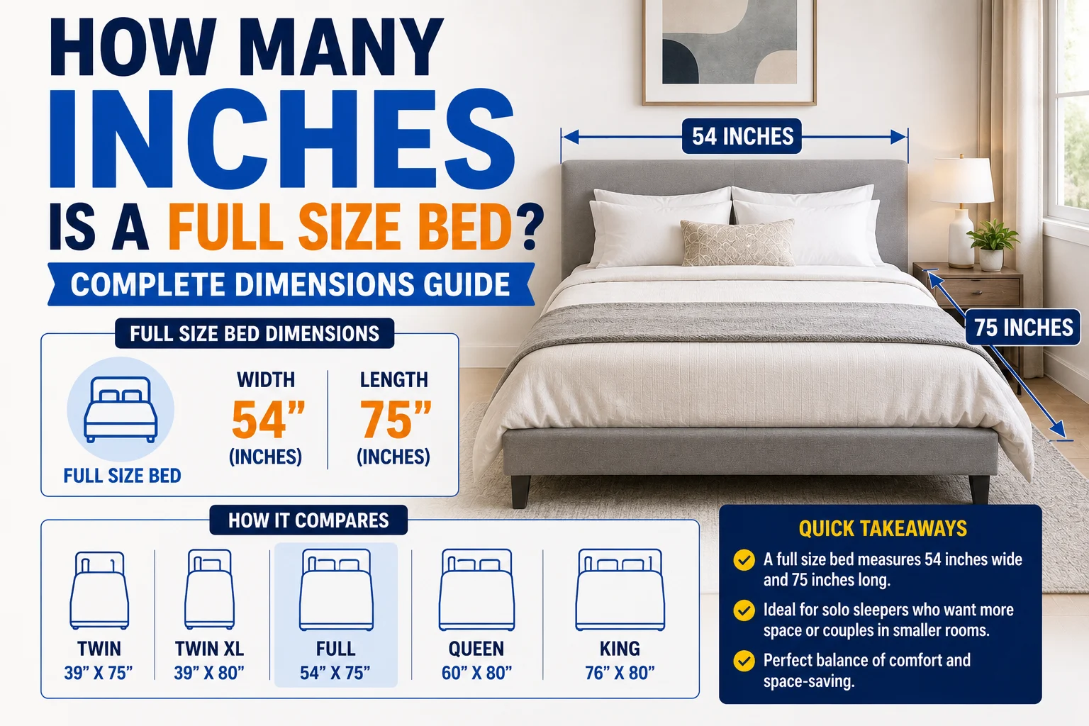 How Many Inches Is a Full Size Bed